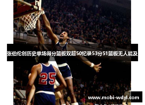 张伯伦创历史单场得分篮板双超50纪录53分51篮板无人能及