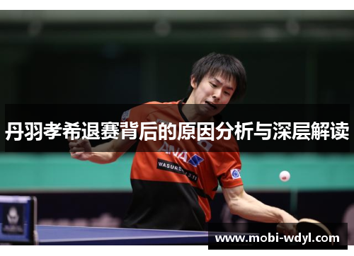 丹羽孝希退赛背后的原因分析与深层解读